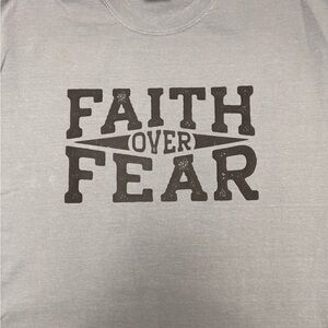 Comfort Colors Gray 'Faith Over Fear' Tee